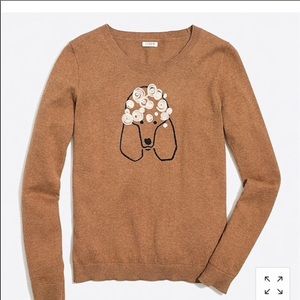 Adorable J. Crew poodle sweater BNWT